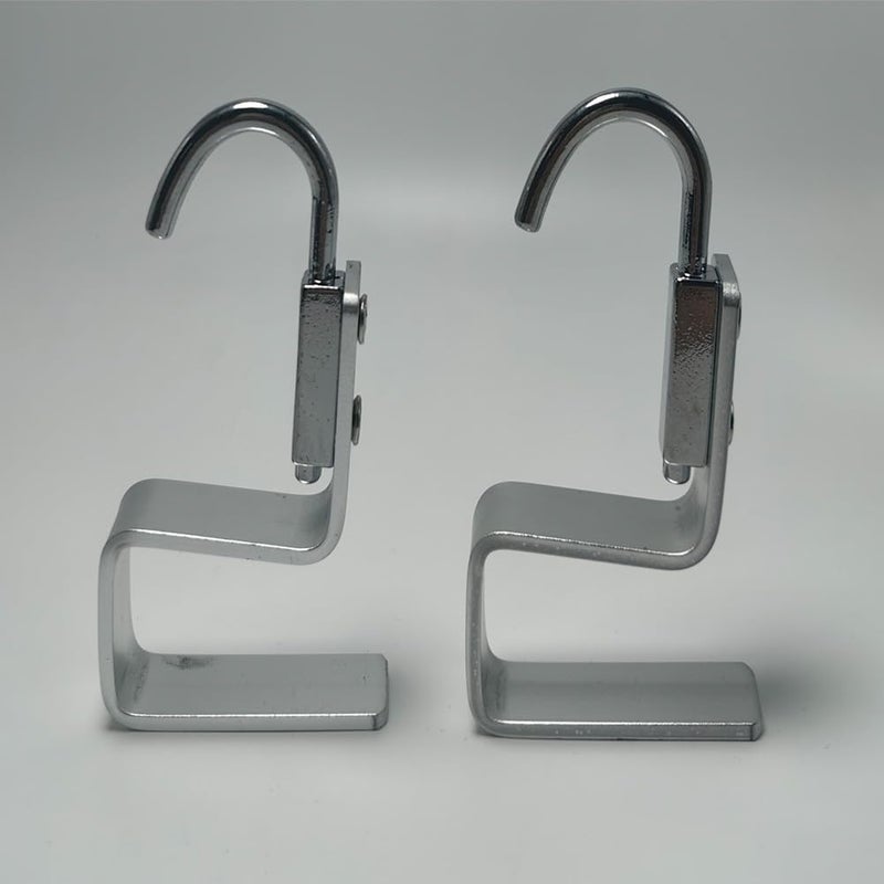 Hdtyyln 2 Pcs Desk Hook, Student Desktop Nail-Free Hook, Table Hook for Schoolbag, Space Aluminium Alloy, Hanger Hooks for Bag Purse Clothes Backpack Holder, Suitable for 1.9 cm/0.74" Thick Plate - Image 4